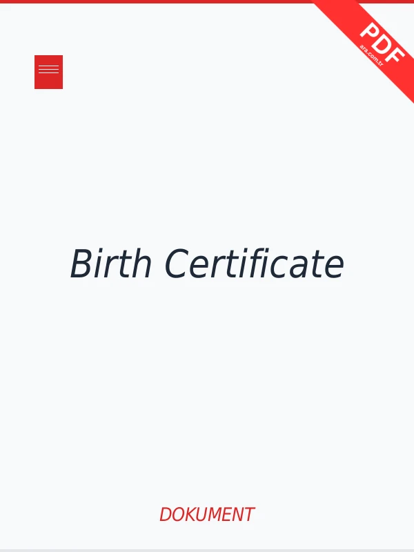 Birth Certificate Download PDF