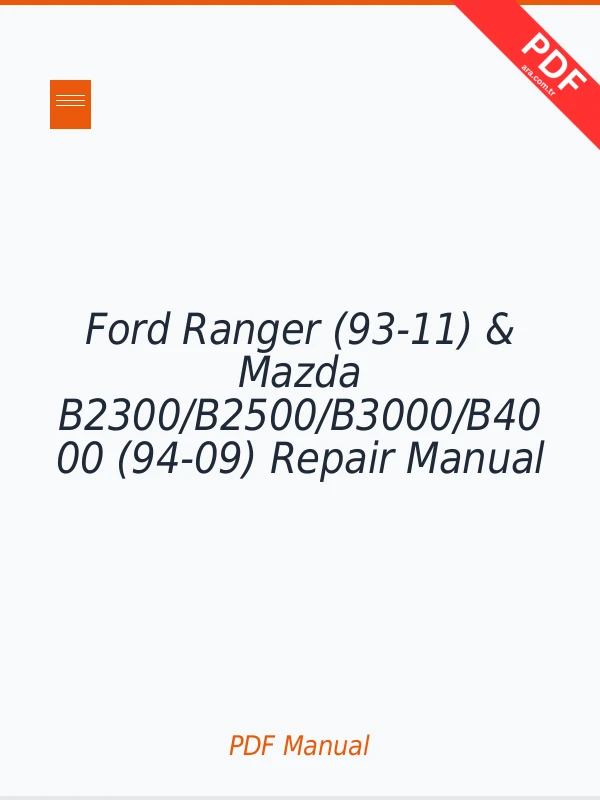 Ford Ranger (93-11) & Mazda B2300/B2500/B3000/B4000 (94-09) Repair Manual Download PDF Full