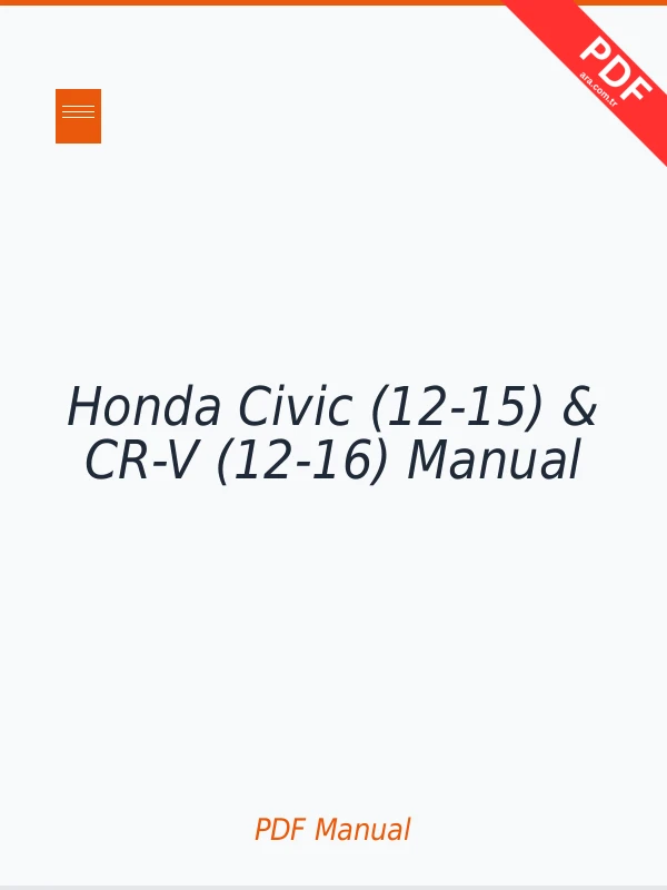 Honda Civic (12-15) & CR-V (12-16) Manual Download PDF Full