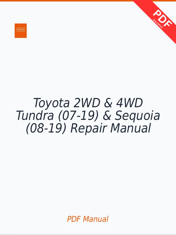 Toyota 2WD & 4WD Tundra (07-19) & Sequoia (08-19) Repair Manual Download PDF Full
